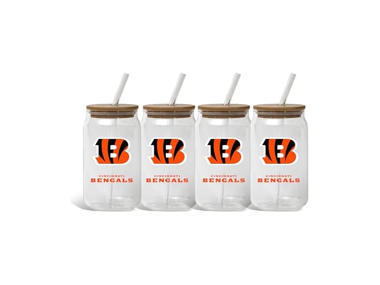 BENGALS Can Glasses 4pk
