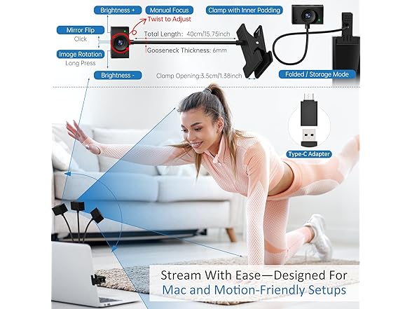 MAJIPHI Eye Contact Webcam