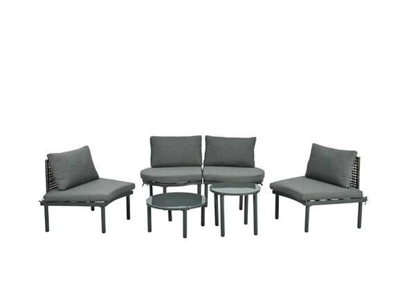 Latitude Run 6pc Patio Set w/ Dual Tables -Choose Color