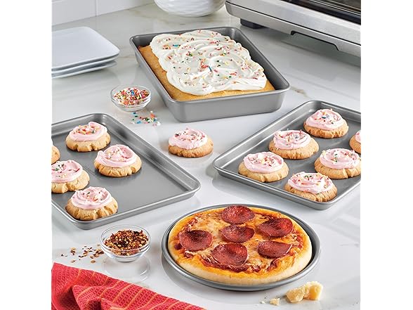 Farberware Bakeware Steel Nonstick Toaster Oven Pan Set