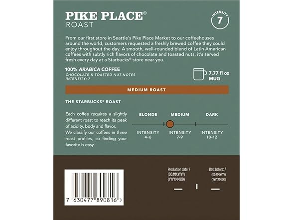 Starbucks Pike Place Vertuo Pods