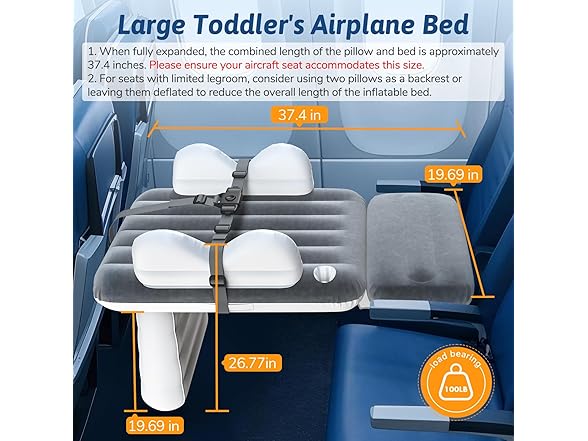 Omzer Inflatable Toddler Airplane Bed