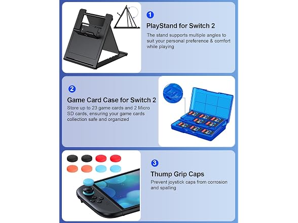 FYOUNG Switch 2 Case Bundle Accessories