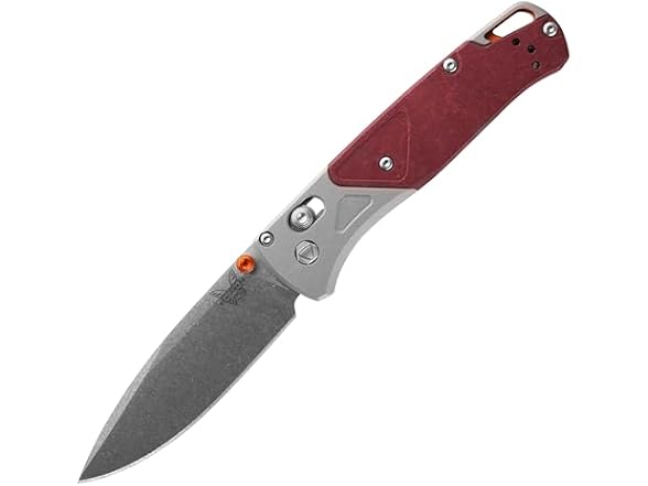 Benchmade Bugout Knife - Ash Gray/Red
