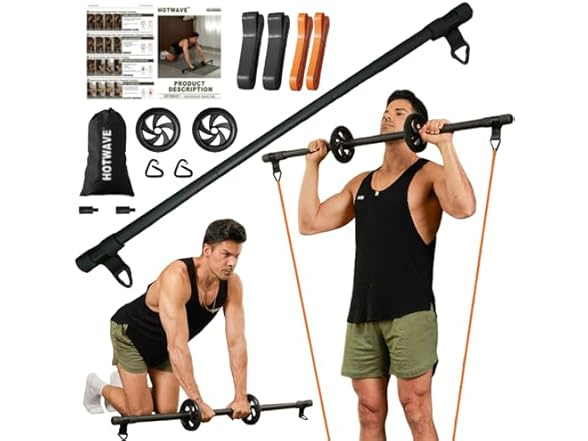 HOTWAVE Resistance Bands Bar - Advanced Kit