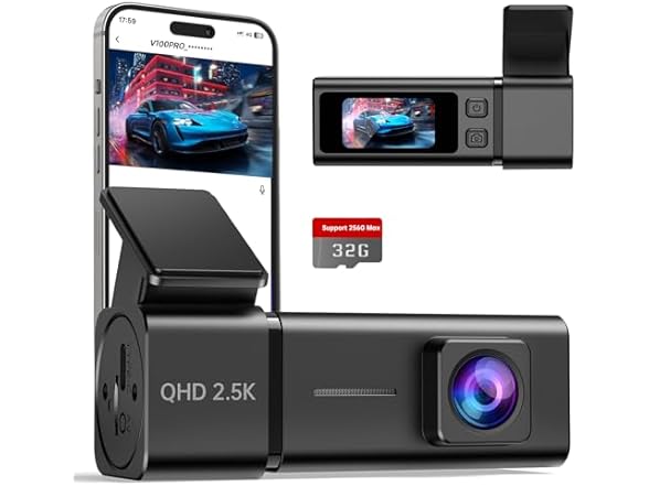 E-YEEGER QHD 2.5K Dash Cam | V100Pro