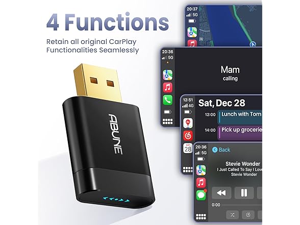 Abune Mini Wireless CarPlay Adapter for iPhone
