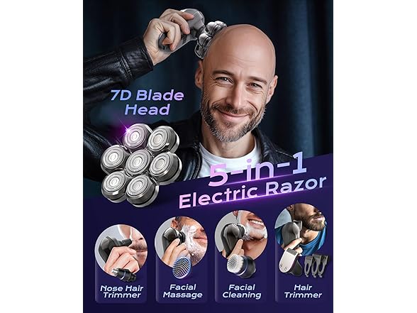 5-in-1 Electric Head Grooming Kit
