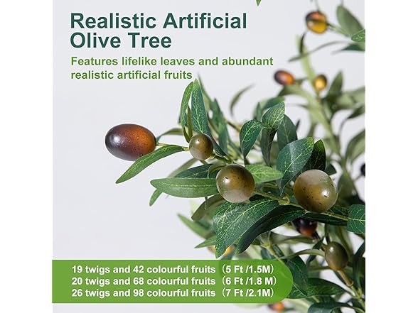 NOVAROOT Artificial Indoor Olive Tree