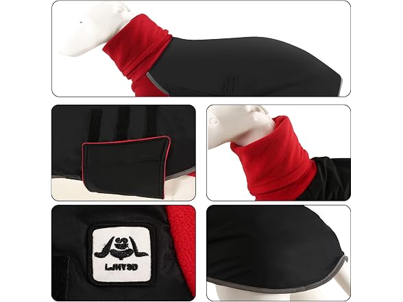 Greyhound Winter Coat, Dog Jacket Waterproof