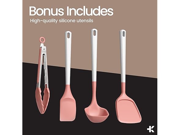 Bakken 12-Piece Aluminum Cookware Set- Pink