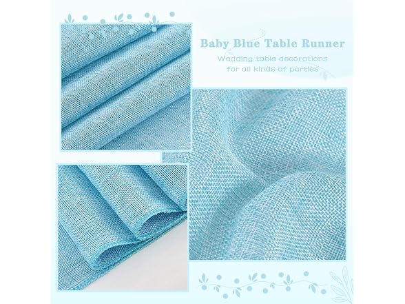 LuoluoHouse Burlap Table Runner Baby