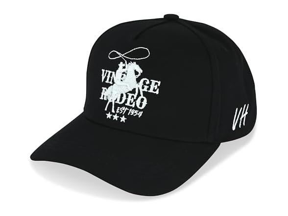 Embroidered Western Retro Snapback Cap