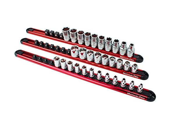 MichaelPro MP014001 3-Pc Socket Organizer Rail Set