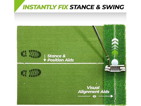 Golfguru 5x4ft Golf Mat with 26mm Dual Turf