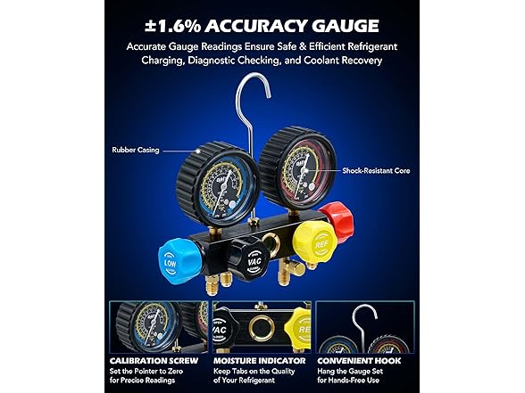 Orion Motor Tech AC Vacuum Pump and Gauge Set