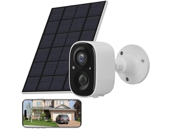 Camii 2K Outdoor Solar Security Camera