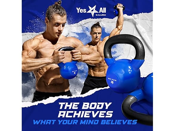 Yes4All 35 lb - Pair Kettlebell Vinyl Co