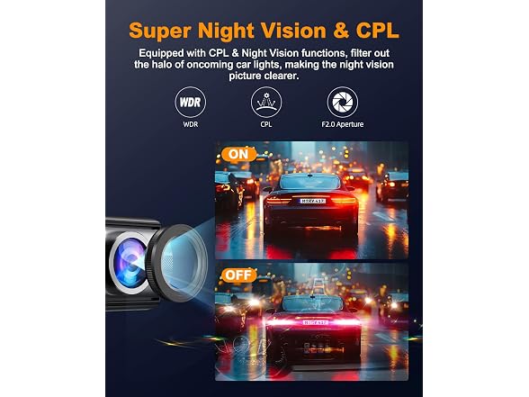 POYBPCY Dash Cam Front and Rear 4K