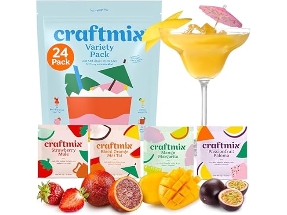 Craftmix Cocktail Mixer Variety, 24pk
