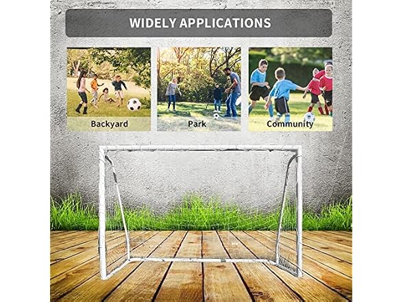 TONGMO 8' X 6' Soccer Goal, with Soccer Target Sc