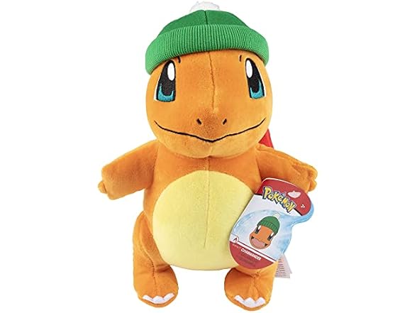 Pokemon 8" Holiday Charmander Plush with Winter Hat Accessory