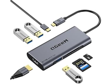 $7.99, Was $16.99, 52% Off! QGeeM 7-in-1 USB-C Hub dealfomo