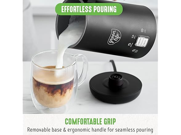 GreenLife Milk Frother 10oz Black