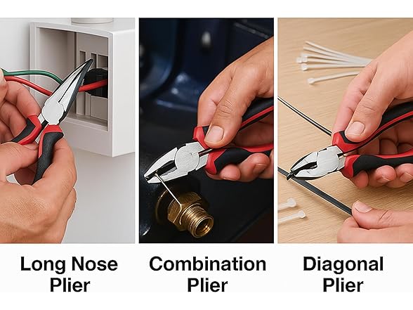 EXXO 4001 3 Piece Plier Set