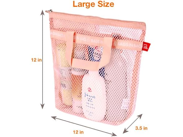 Mesh Travel Shower Caddy Tote Bag for Gym, Sw
