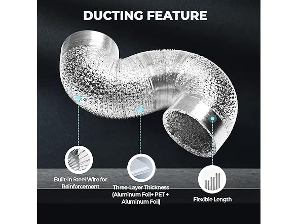 Simple Deluxe 14 Inch 25 Feet Ducting