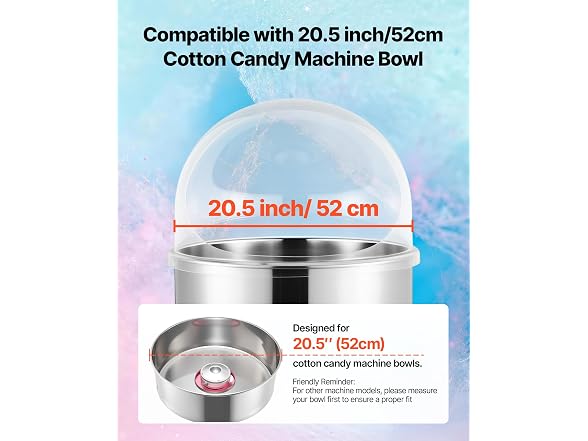 VEVOR 20.5" Diameter Candy Floss Cover