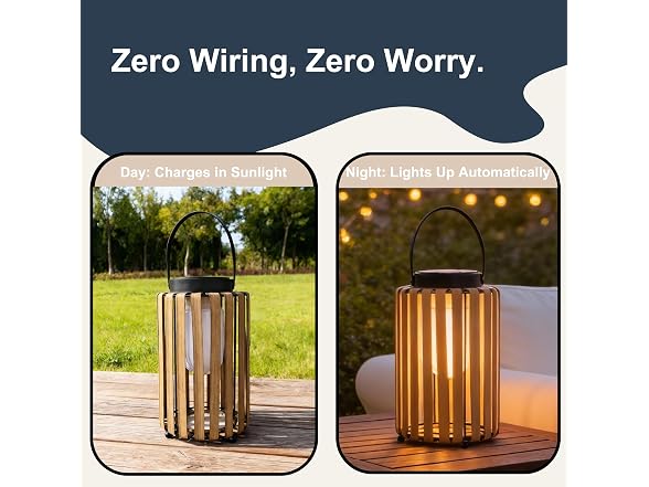 DJGIFI Large Solar Lantern Hanging