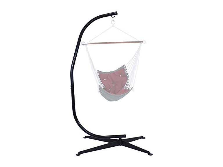 Sunnydaze Steel C-Stand for Hanging Hammock Chair