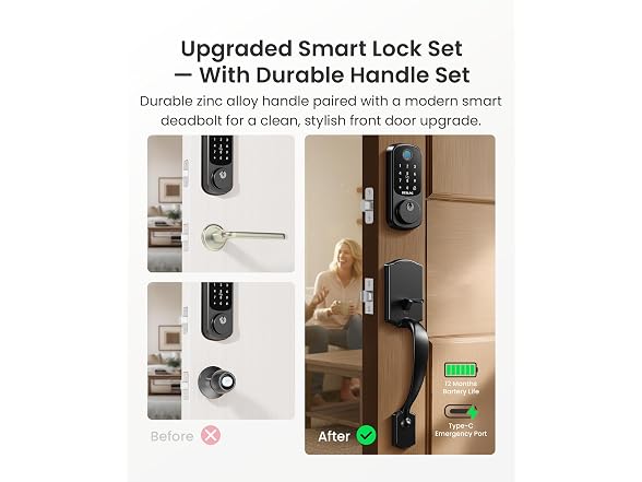 DESLOC Keyless Entry Door Lock w/Handle