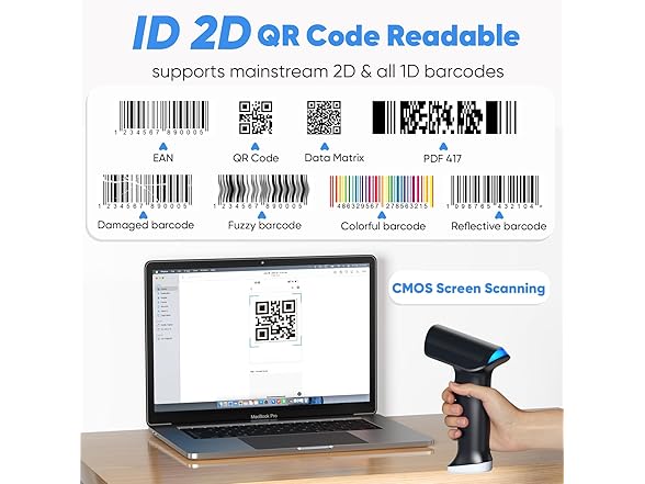 Topwise G1-B 1D 2D Wireless Barcode