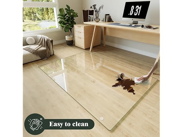 Koonmi Glass Chair Mat 40" x 60"
