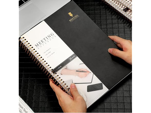 Meeting Notebook for Work with Action Items Hardcover