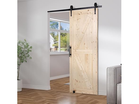 Barn Door and Hardware Kit, 30" x 84" Wood