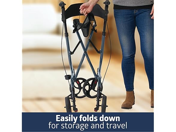 Aluminum Rollator Navy 300 lbs