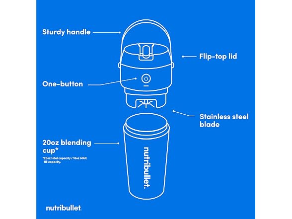nutribullet Flip Portable Blender with Insulated Cup, Eucalyptus - Gallery 4