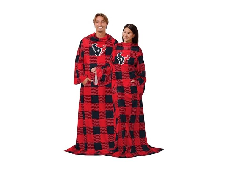 TEXANS Buffalo Plaid Throw (48x71)