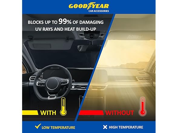 Goodyear Foldable Windshield Sunshade 