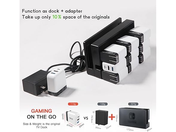 Mirabox 36W Portable TV Docking Station & Charger for Nintendo Switch