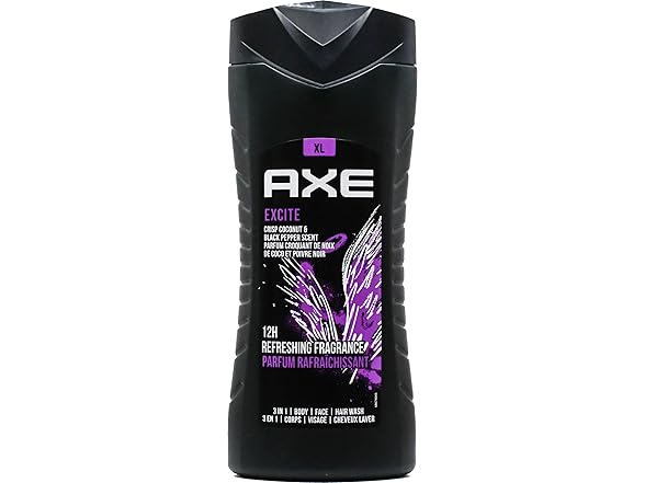 AXE 3-IN-1 Body, Face, Hair Wash, Variety Pack