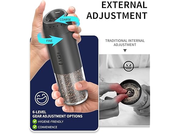 CIRCLE JOY Gravity Electric Salt and Pepper Set 