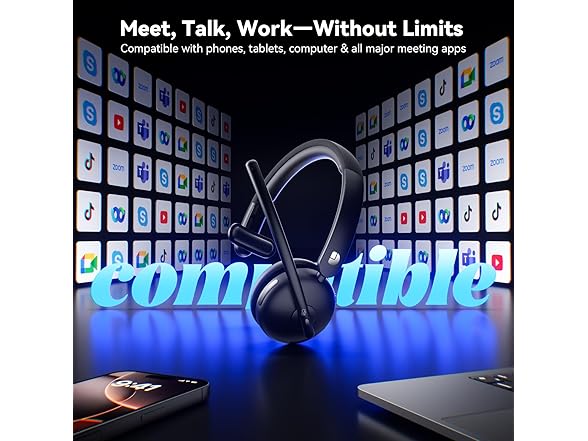 Dytole ANC Wireless Headset with Mic