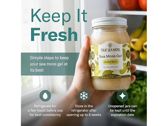 TrueSeaMoss Soursop Sea Moss Gel 16oz