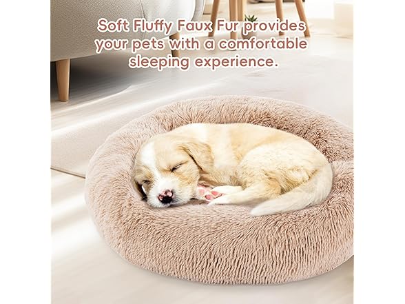 FluffyDream 20 inch Donut Dog Bed