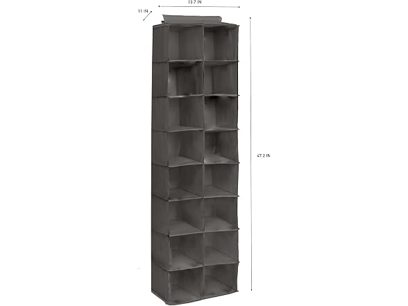 Simplify 16 Pocket Shoe Organizer in Grey